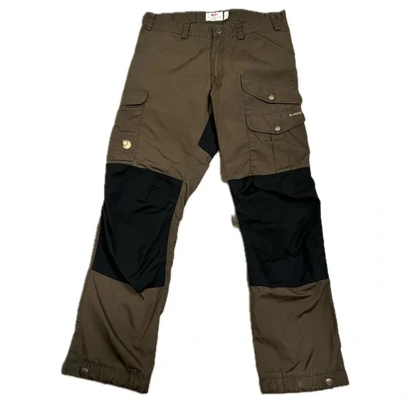 Fjallraven Men's Cargo Pants in Brown and Black - Picture 3 of 13